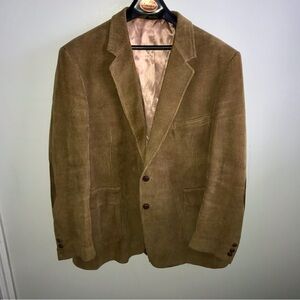 Vintage Garrison Park Blazer Mens 46R Brown Corduroy Suit Jacket Sport Coat.